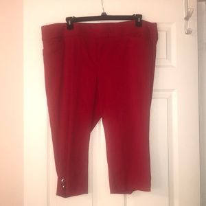 Kim Rogers red capris